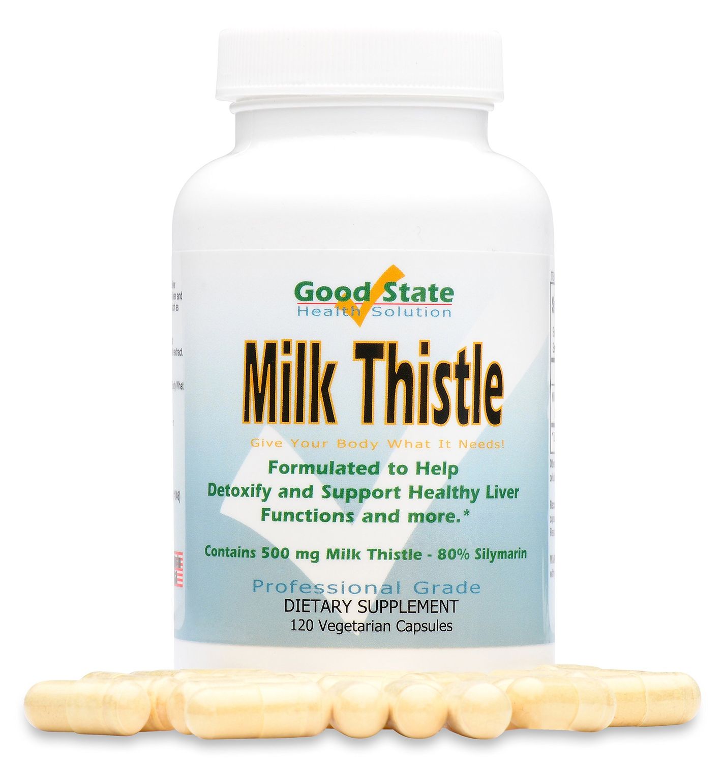 Good State - Milk Thistle Extract - 500 mg 80 silymarin 120 veggie capsules