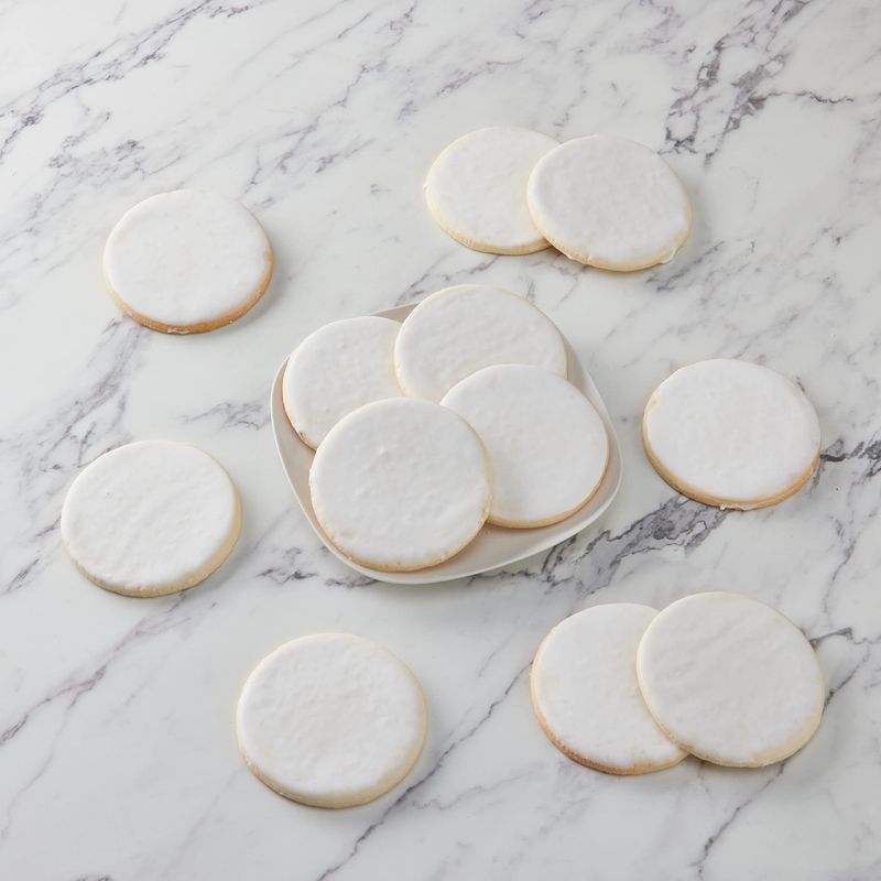 Dozen Nut Free Individually Wrapped White Iced Sugar Cookies