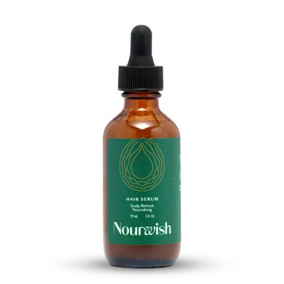 NOURWISH Hair Serum Asian Haircare Hydrates &amp; Supports Thicker &amp; Stronger Hair Rosemary, Niacinamide, Peppermint Oil Korean, Japanese Hair Support 59ml