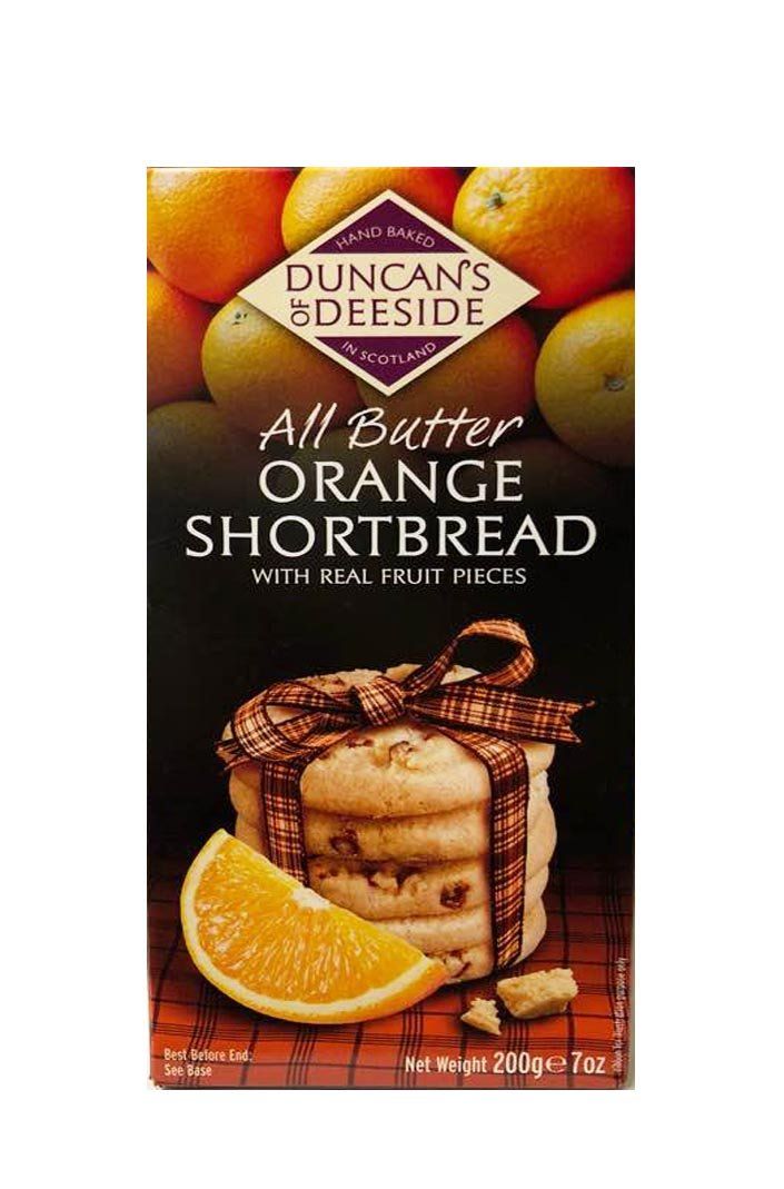 Scotland Hand Baked Butter Shortbread Cookie Box 7oz Orange