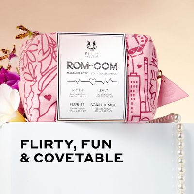 Ellis Brooklyn ROM COM Mini Fragrance Gift Set, Includes 4, 10ml Travel Sprays, MYTH, FLORIST, SALT, VANILLA MILK, Luxury Perfume Gift Set, Vegan &amp; Cruelty-Free