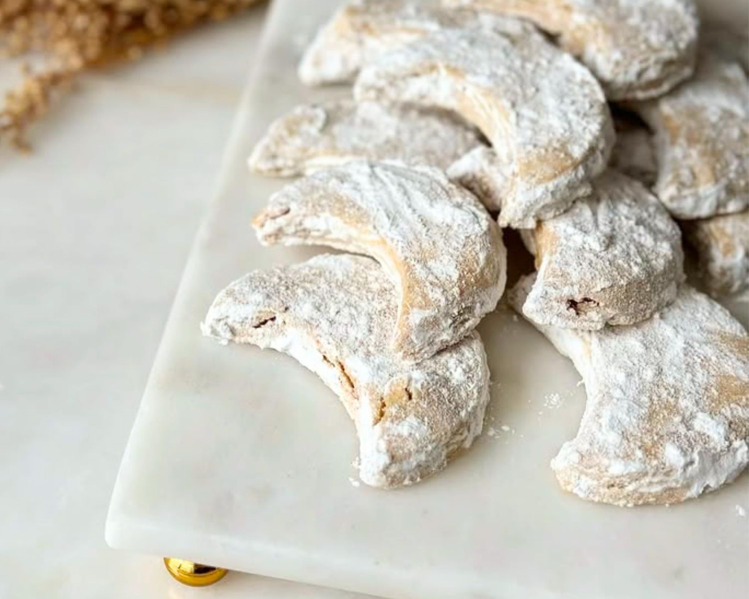 Trend baklava istanbul -Almond Kavala Cookies from istanbul - Traditional Greek Pastry with Crunchy Almonds, Powdered Sugar - Perfect with Tea &amp; Coffee 0.48lb
