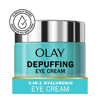 Olay Hyaluronic Peptide 24 Gel Eye Cream, Fragrance-Free, 0.5oz 15 mL