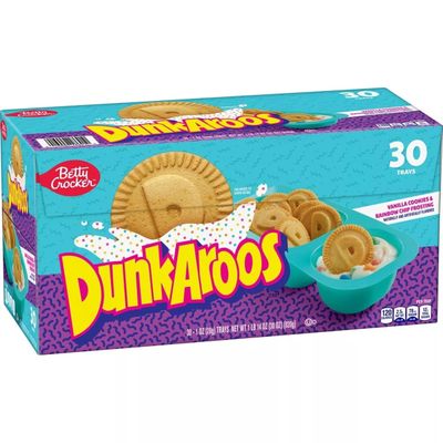 Dunkaroos Vanilla Cookies and Vanilla Frosting with Rainbow Sprinkles by Betty Crocker 30 count 2 lb box
