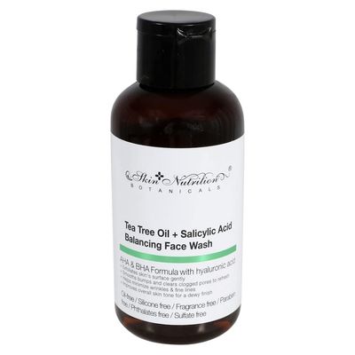 Skin Nutrition Botanicals Tea Tree Oil &amp; Salicylic Acid Balancing Face Wash, 1 oz.