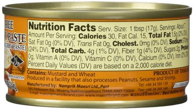 Maesri Yellow Curry Kang Karee Paste Thai, 4 Oz