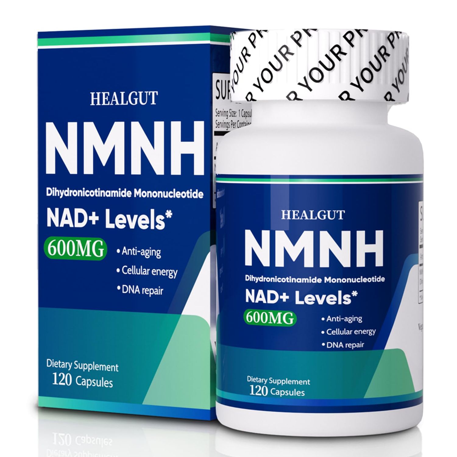 Pure NMNHNMN Supplement AlternativeDihydronicotinamide Mononucleotidefor Women with Skin Aging 600mg: NAD Supplement for Anti-Aging Breakthrough - Boost NAD levels Liposome Capsules 120 Servings