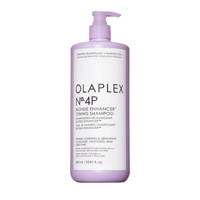 Olaplex No.4P Blonde Enhancer Purple Toning Shampoo, Repairs, Hydrates, &amp; Brightens All Blonde, Lightened, &amp; Grey Hair, 1 Liter