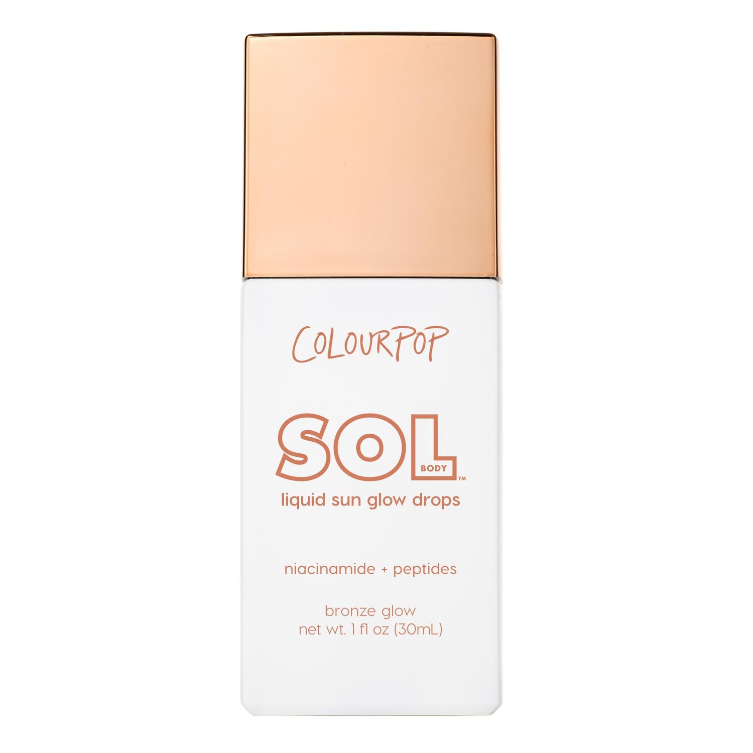 ColourPop Sol Liquid Sun Glow Drops - Buildable Face &amp; Body Bronzer Drops - Glowy Summer Makeup Enriched with Niacinamide &amp; Peptides for Radiant, Healthy-Looking Skin 1.11 oz