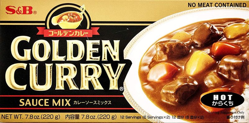 S&amp;B Golden Curry Sauce Mix, 2 Packs Hot, 7.8 Ounce