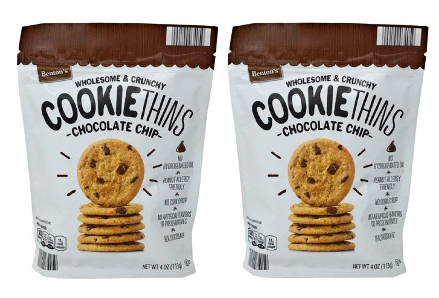 Benton&#39;s Wholesome and Crunchy Cookie Thins Chocolate Chip 2 ct
