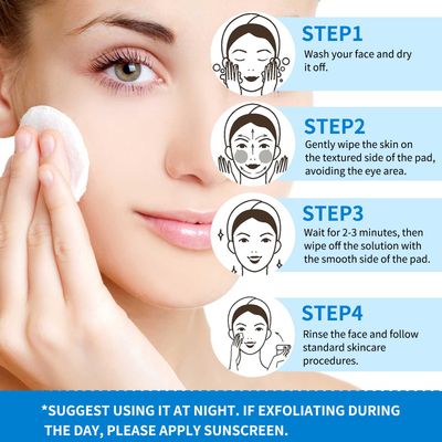 Glycolic Acid Pads 10 Exfoliating Pad for Face,Exfoliating Pads with Salicylic Toner Pad With Acid Aloe Vitamin E Deep Cleaning Effect Peeling Gentle for Sensitive Skin-40 1pc