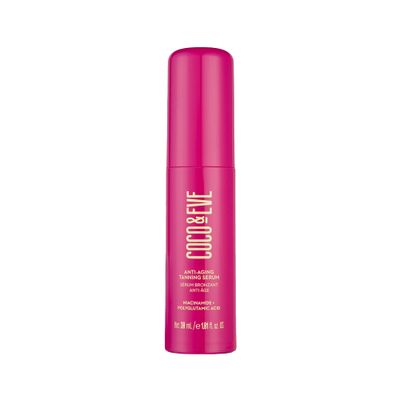 Coco &amp; Eve Anti-Aging Tanning Serum - Face tanner with Skincare Actives for Gradual, Hydrating Glow. Natural Self Tanning Bronzer, with Niacinamide &amp; Antioxidants for Healthy Glowing Skin 1.01 Fl Oz