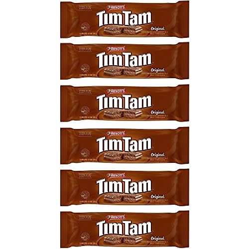 Arnotts Tim Tam Chocolate Biscuits - 6 Pack - Original Australian Recipe - 66 Cookies Total - Imported from Australia