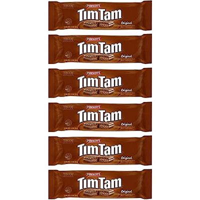 Arnotts Tim Tam Chocolate Biscuits - 6 Pack - Original Australian Recipe - 66 Cookies Total - Imported from Australia