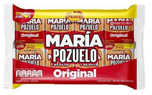 MARIA POZUELO Original Cookies, Fortified with Vitamins, Fat-Free, 8.89 Oz Pack of 3