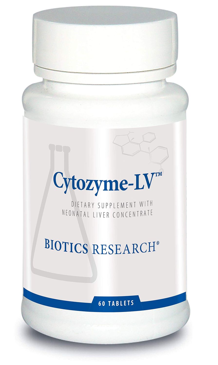 Biotics Research Cytozyme LV Neonatal Liver, Supports Healthy Liver Function and Serum Albumin, Excellent Source of B Vitamins and Iron, SOD, Catalase, Potent Antioxidant 60 Tablets
