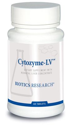 Biotics Research Cytozyme LV Neonatal Liver, Supports Healthy Liver Function and Serum Albumin, Excellent Source of B Vitamins and Iron, SOD, Catalase, Potent Antioxidant 60 Tablets