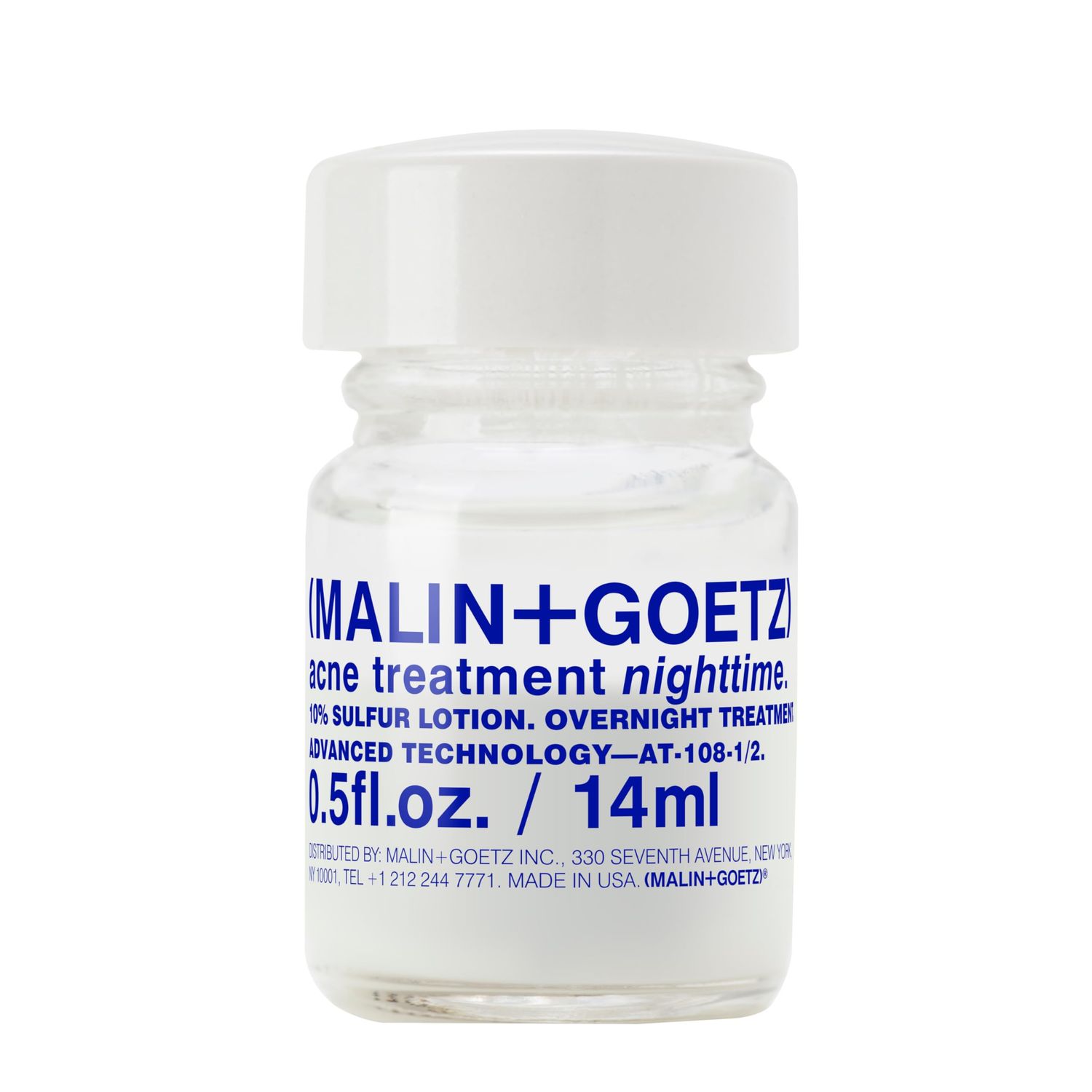 Malin Goetz Acne Treatment Nighttime, 0.5 Fl. Oz. - Overnight Sulfur Acne Spot Treatment, Blemish Control &amp; Scar Treatment, All Skin Types, Vegan &amp; Cruelty Free
