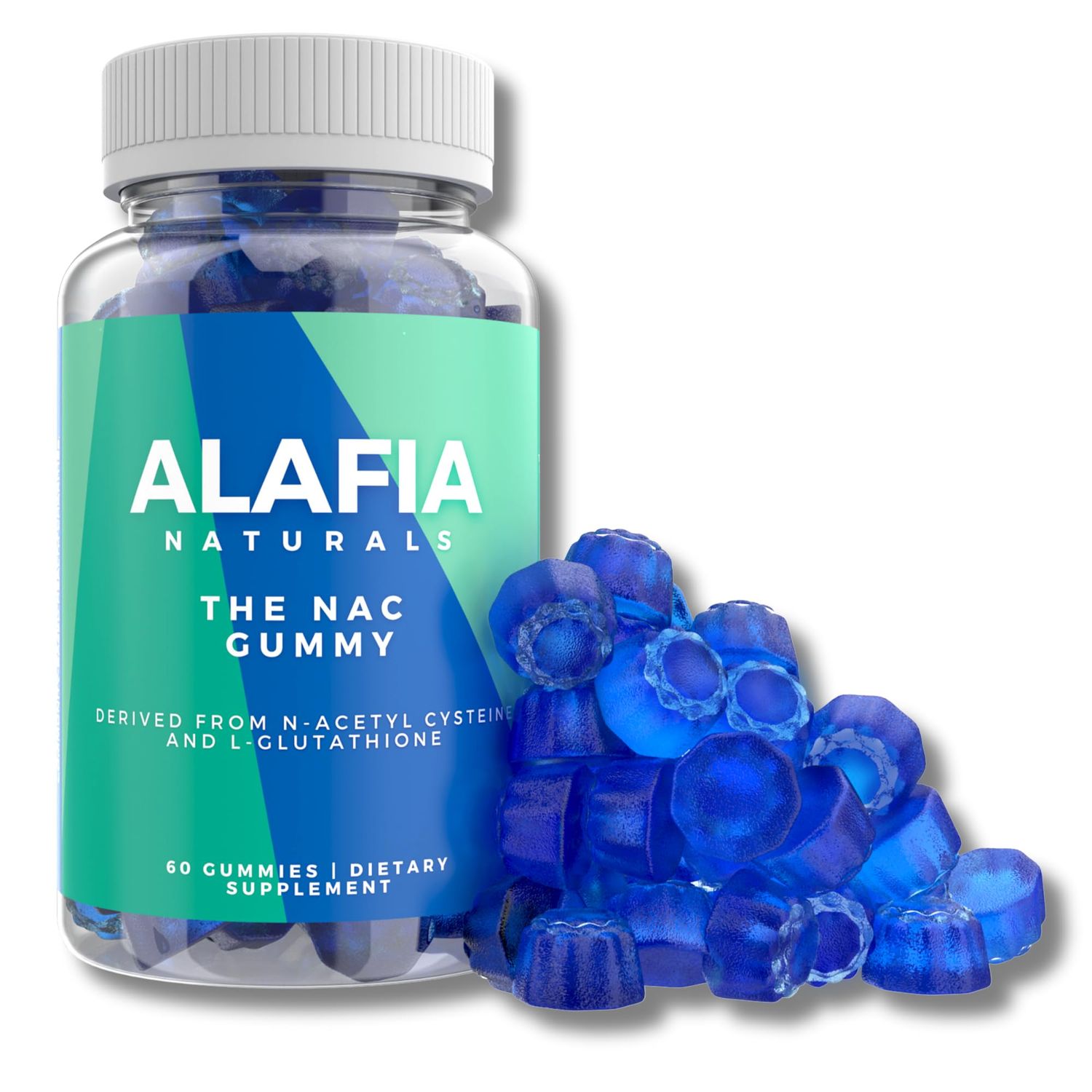 Alafia Naturals Sugar-Free NAC Gummies, NAC Supplement for Respiratory Health, Liver Detox &amp; Cleanse, Kidney, Antioxidant Support, N-Acetyl Cysteine Supplement MCT-Oil Coated for Absorption Vegan 60ct