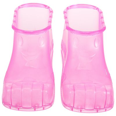 minkissy 1 Pair Foot Bath Shoes - Foot Bath Boots Portable Foot Soak Tub Foot Spa Shoes Foot Tub Bucket Small Size Women 11 Men 9.5 Pink