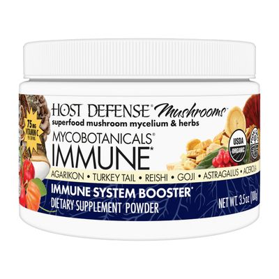 Host Defense MycoBotanicals Immune Powder - Immune System Powder - Immune &amp; Gut Health Support Supplement - Herbal Powder Supplement with Chaga, Reishi &amp; Turkey Tail - 3.5 oz 32 Servings