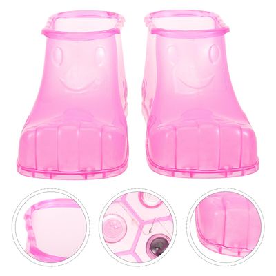 minkissy 1 Pair Foot Bath Shoes - Foot Bath Boots Portable Foot Soak Tub Foot Spa Shoes Foot Tub Bucket Small Size Women 11 Men 9.5 Pink