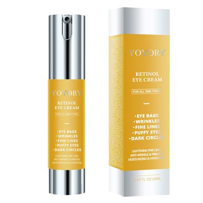 YOYORY Retinol Under Eye Cream - Eye Cream for Dark Circles and Puffiness, Eye Bags, Wrinkles Fine Lines Skin Care Hydrates &amp; Lifts Gold0.47 Fl Oz