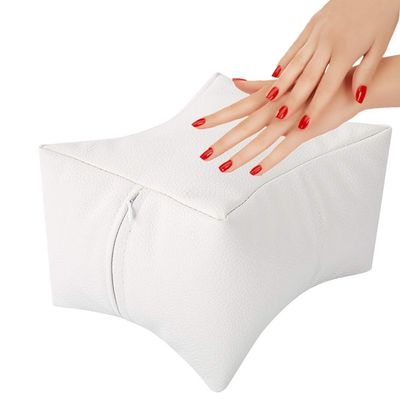 3 Colors Nail Care Pillow, Soft Pu Hand &amp; Foot Rest Pillow For Manicure Pedicure Nail Care, Arm Rest Hand Rest Pillow For Home And Beauty Salon UseWhite