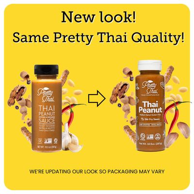 Pretty Thai Peanut Sauce, Gluten Free Certified Non-GMO Vegan Authentic Stir Fry, Dressing, Rice Seasoning, Condiment &amp; Dipping Sauce, 100 Natural