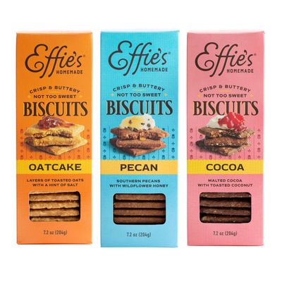 Effie&#39;s Homemade Biscuits - Variety Pack - Oatcakes, Pecan, Cocoa - 3 Pack