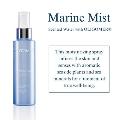 PHYTOMER Marine Mist Scented Face & Body Spray 3.3 fl oz Refreshing Facial Spray for Quick Hydration Boost Daily Complexion Prep, Makeup Setting Mist