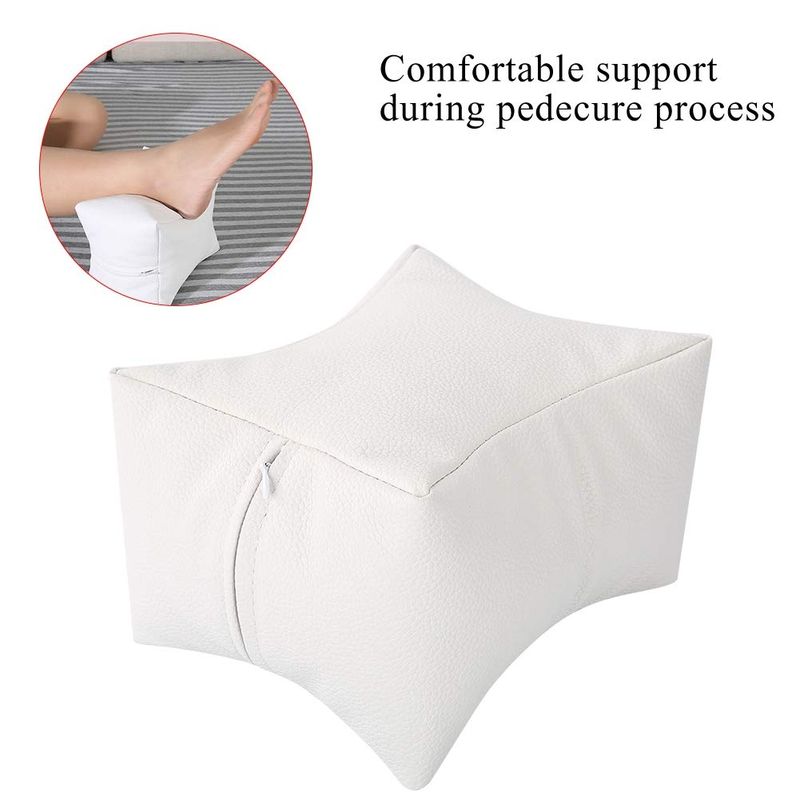 3 Colors Nail Care Pillow, Soft Pu Hand &amp; Foot Rest Pillow For Manicure Pedicure Nail Care, Arm Rest Hand Rest Pillow For Home And Beauty Salon UseWhite