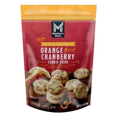 Orange Cranberry Cookie Thins, 16 oz 16 Ounce 1 Pack