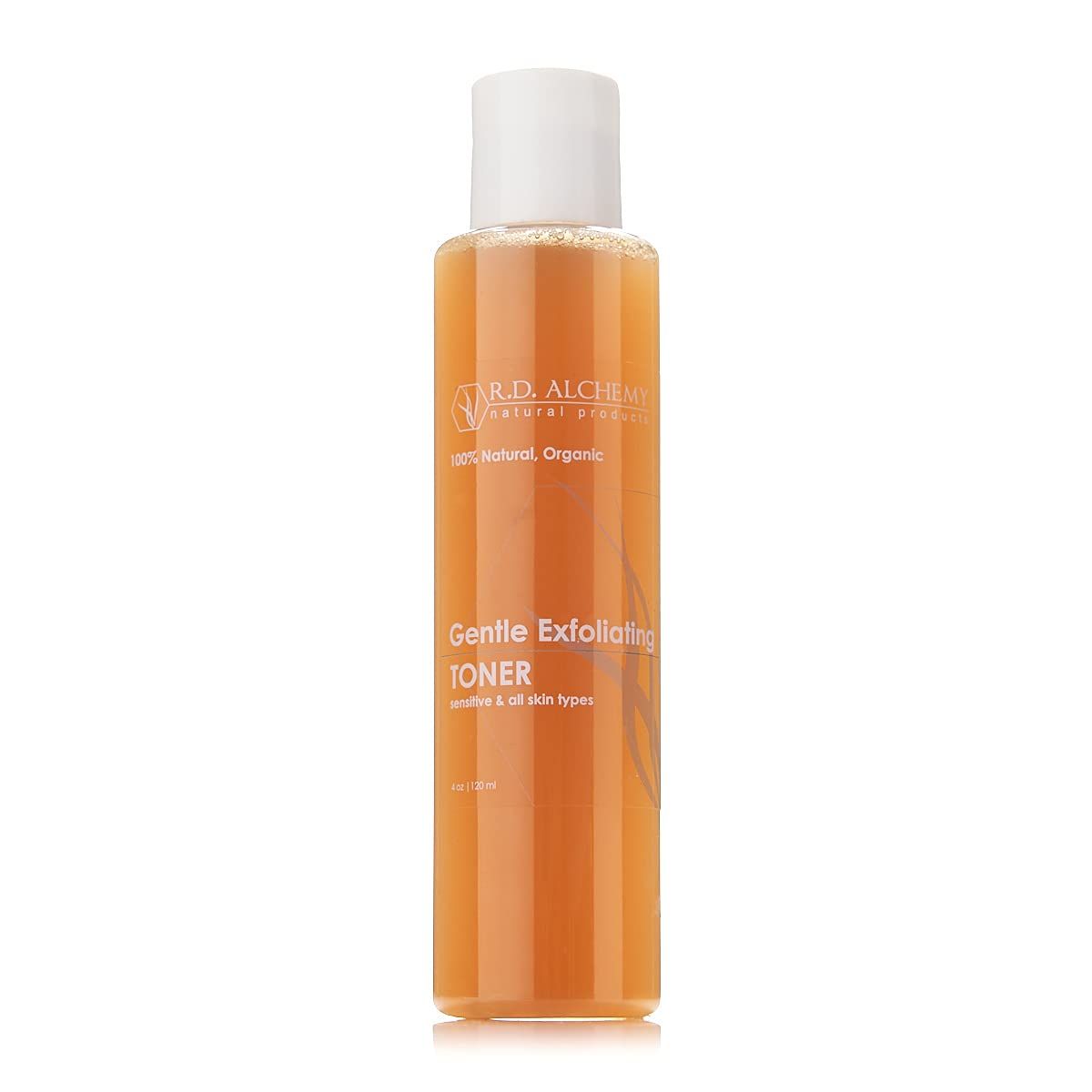 100 Natural &amp; Organic Gentle Exfoliating Toner. Best Toner for Dull, Dry and Drab Skin. Remove Dead Skin Cells &amp; Improve Skin Tone &amp; Texture with AHAs &amp; Botanical Extracts. Home or Professional Use.