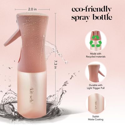 Kitsch Continuous Spray Bottle for Hair Fine Mist Water Mister for Hair Styling - Spray Bottles for Cleaning, Plants &amp; More - Terracotta, 5 oz