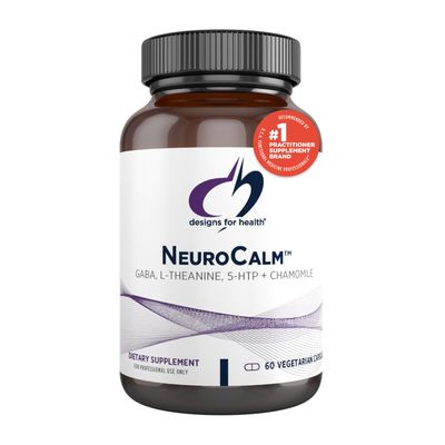 Designs for Health NeuroCalm - 5HTP GABA L-Theanine Supplement for Stress Response - Methylated B12, Vitamin B6, Taurine, Chamomile &amp; Magnesium Supplement for Mood Support 60 Vegan Capsules