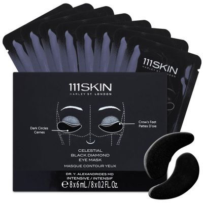 111SKIN Black Diamond Eye Mask, Hydrating Under Eye Patches for Dark Circles with Retinol, Hyaluronic Acid &amp; Niacinamide, Helps Lift &amp; Firm the Appearance of Fine Lines &amp; Undereye Area, 8 Pairs