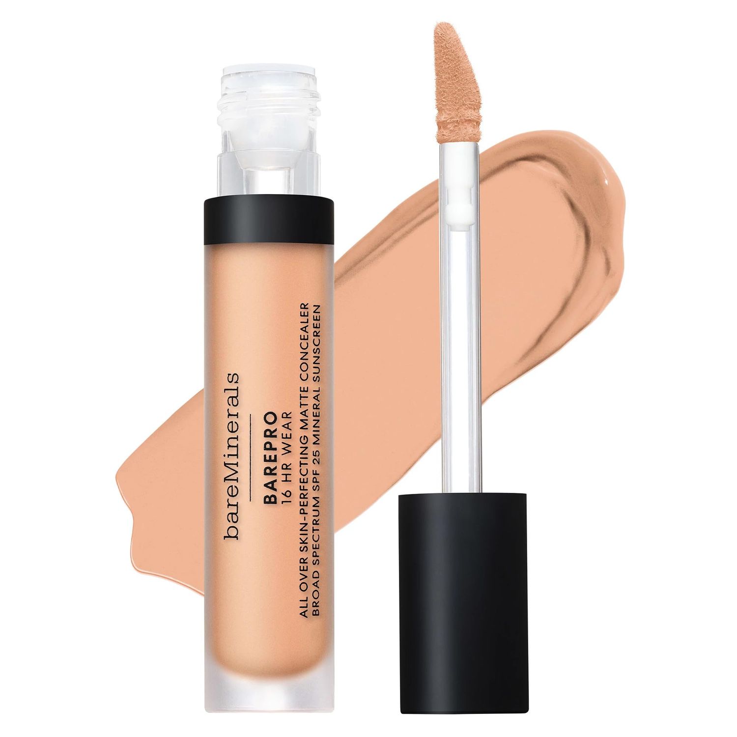 bareMinerals BAREPRO 16HR All Over Skin-Perfecting Natural Matte Concealer Mineral SPF 25 with Niacinamide, Conceals Dark Spots, Blemishes Dark Circles Under Eyes, Safe for Sensitive Skin, Vegan