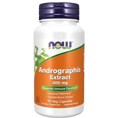 NOW Foods Supplements, Andrographis Extract 400 mg Standardized Extract, 90 Veg Capsules