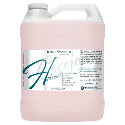 Rose Hydrosol Spray Cleansing Non GMO Facial Toner for Face Body Locs Rose Water Hydrating Face Mist, for Hydration Pure &amp; Natural Hydrosol for All Skin Types - COCOJOJO - Bulk 128 OZ - 1 Gallon