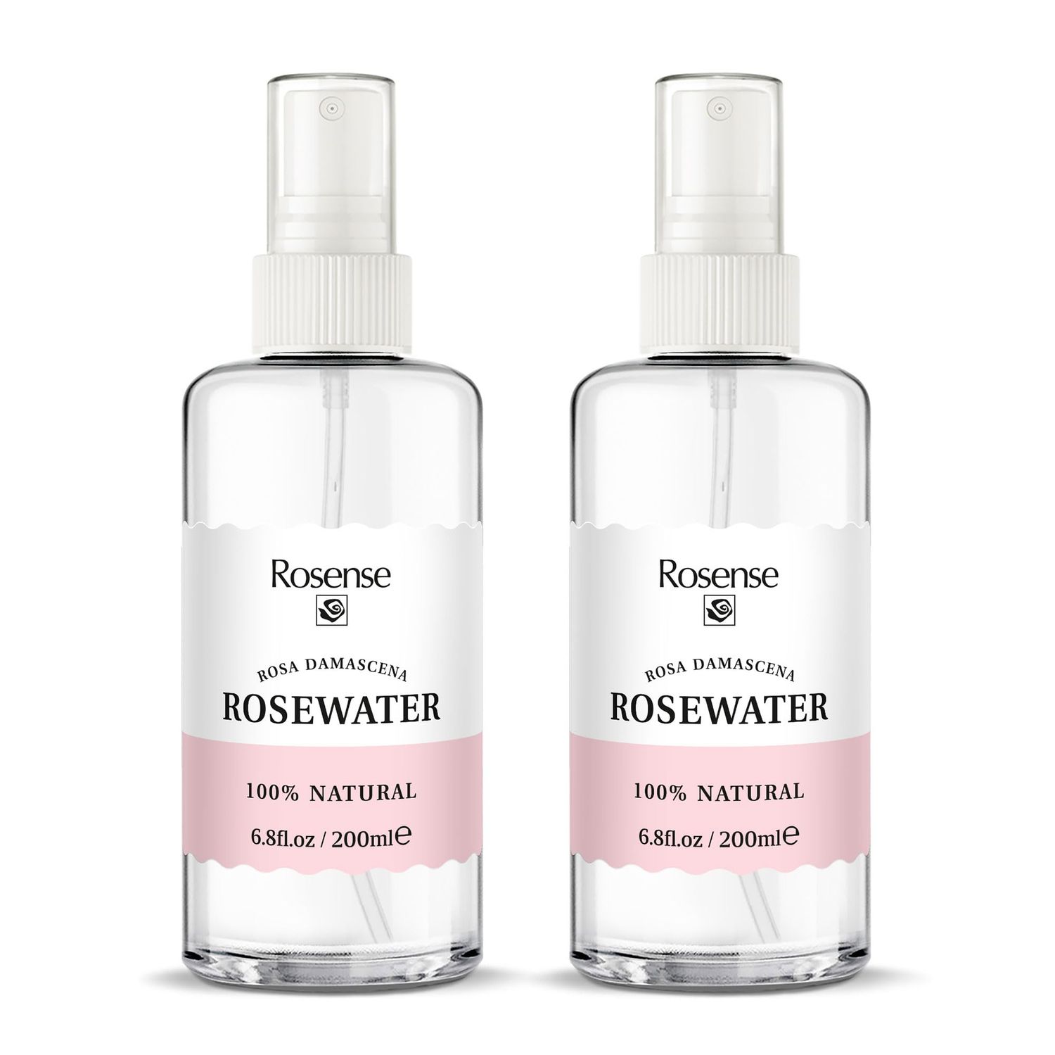 Rosense Rosewater Hydrating Facial TonerRose Water Face Mist 6.8 Oz 2-Pack
