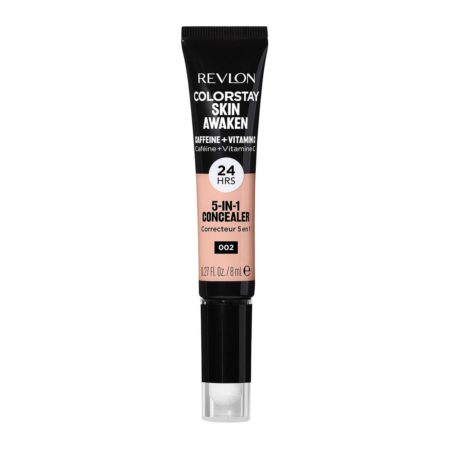 Revlon ColorStay Skin Awaken 5-in-1 Concealer, Lightweight, Creamy Longlasting Face Makeup with Caffeine &amp; Vitamin C, For Imperfections, Dark Circles &amp; Redness, 002 Universal Brightener, 0.27 Fl Oz