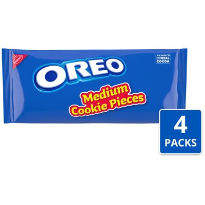 OREO Chocolate Sandwich Cookies Medium Cookie Pieces, 4 - 2.5 lb Bags