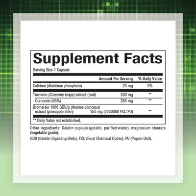 Natural Factors, Turmeric &amp; Bromelain 450 mg, Muscle and Joint Support, 180 Capsules