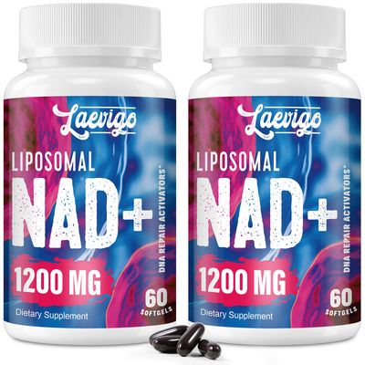 1200mg Liposomal NAD Supplement, Ultra Purity Actual NAD Supplement, Enhanced Absorption, Boosting NAD, Age Defense, Energy, Metabolic Repair, 120 Softgels