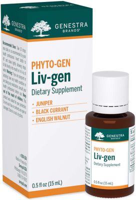 Genestra Brands Liv-gen Juniper, Black Currant, and English Walnut Herbal Supplement 0.5 fl. oz.