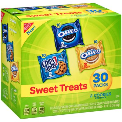 Oreo Chips Ahoy! and Cookies Assorted Variety Pack, 30 Count Pack of 4