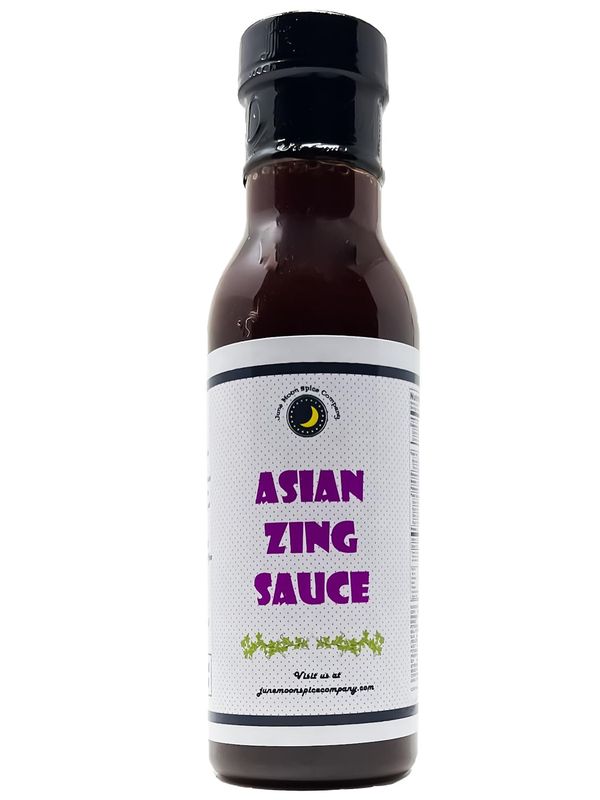 Asian Zing Wing Sauce 12 Fluid Ounce Bottle with Flavor Lock Cap Fat Free Saturated Fat Free Cholesterol Free Crafted in Small Batches Premium Irresistible Asian Zing Wing Sauce - A Must-Have for F...