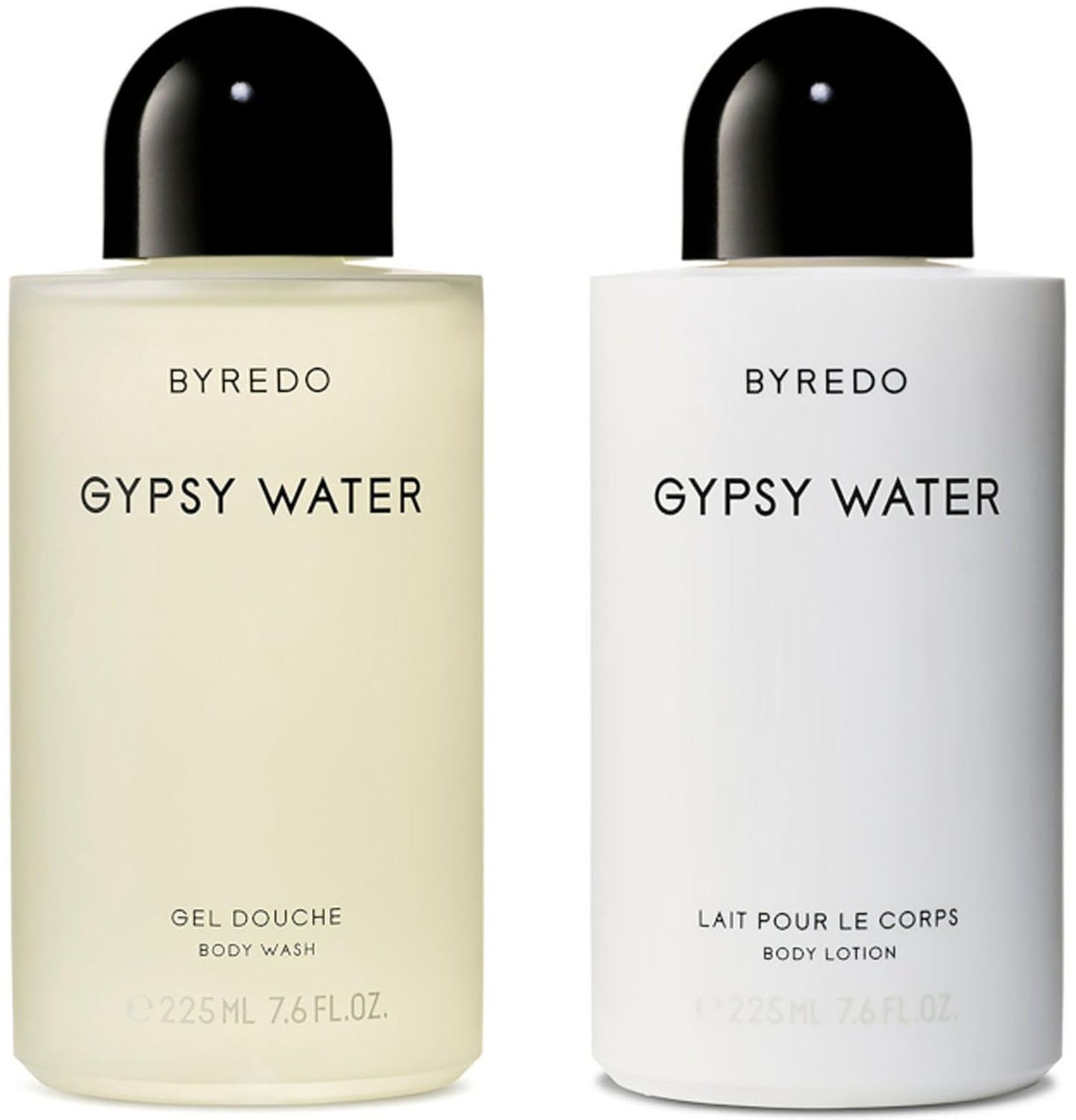 Byredo Gypsy Water Body Wash and Body Lotion Boxed Gift Set 2 x 7.6 Fluid Ounces 225 ml